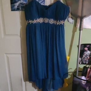 Homecoming/ Prom dress with beaded belt and straps